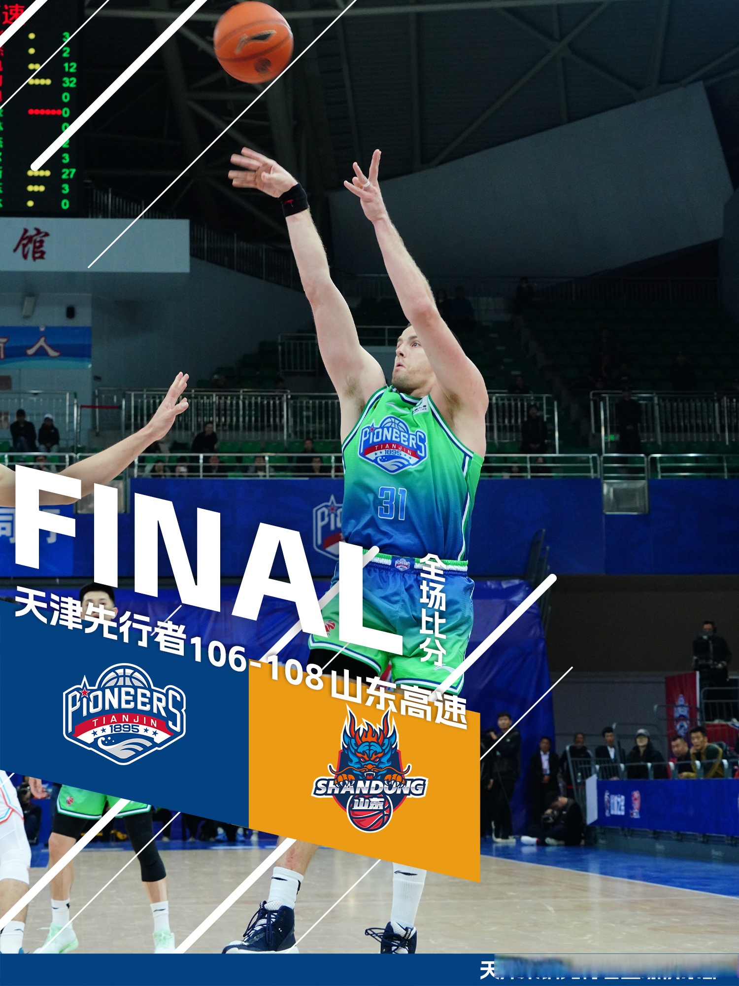 山东队横扫吉林队，詹姆斯高光表现